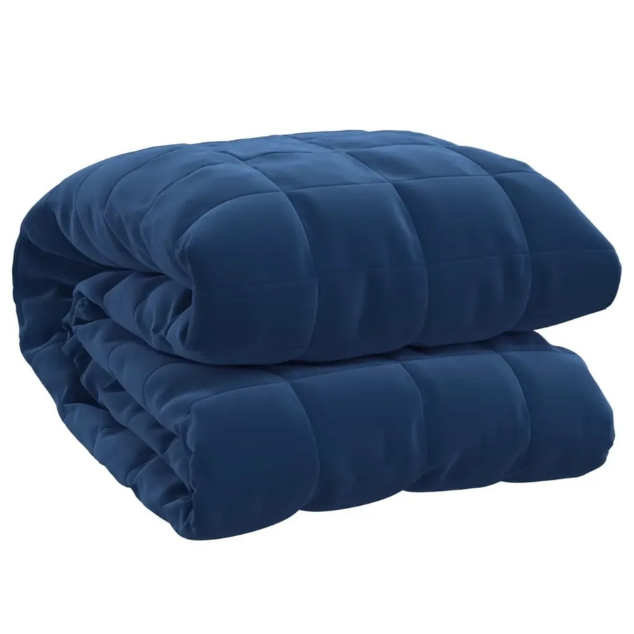 vidaXL Gewichtsdecke Blau, B/B: 220 x 260 cm, 11 kg, mit Glasperlen und atmungsaktivem Mikrofasergewebe - Bild 2