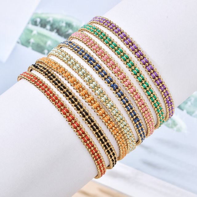 ZMZY Armband, 18 Karat vergoldeter Edelstahl, Perlen, Damen und Herren - Bild 1