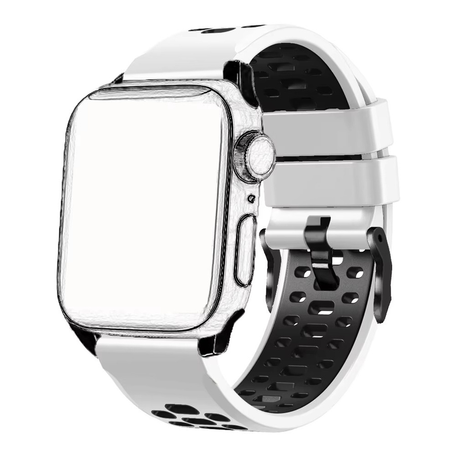 QCTOG Uhrenarmband Silikon, Weiß, Unisex - Bild 3