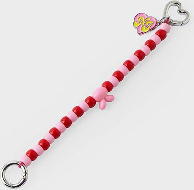 NewJeans Perlen Schlüsselanhänger, Red pink, Unisex - Bild 1