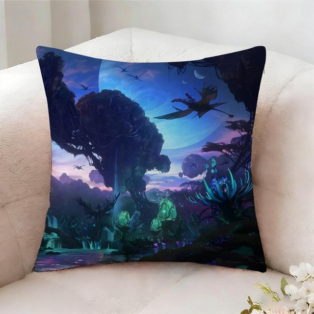 JMG Clothing Anime Kissenbezug in Blau, beidseitig bedruckt, B/B: 30 x 30 cm - Bild 1