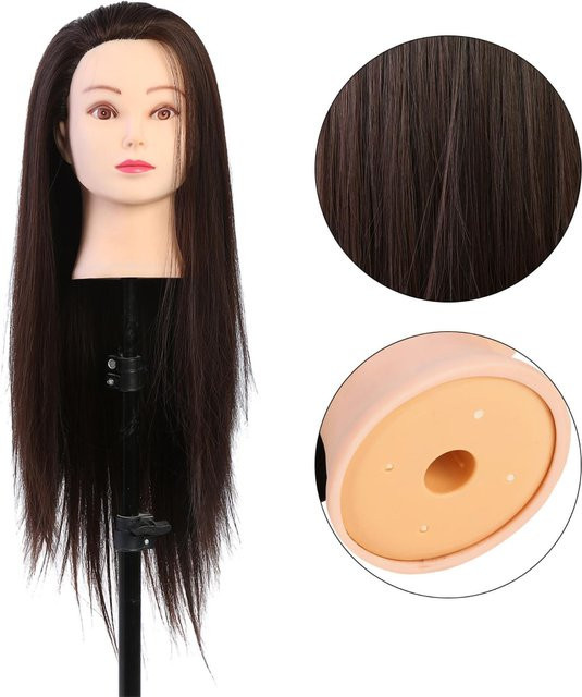 Make-up-Mannequinkopf Friseur-Trainingskopf, Blond, Dunkelbraun - Bild 1