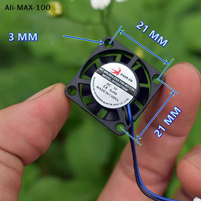 AyS Ultra-Miniatur-Bürstenloser Lüfter DC 5V 6V 2507 in Schwarz - Bild 2
