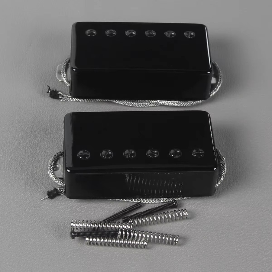 FLEOR Alnico 5 Humbucker LP Gitarren-Pickup-Set für Hals und Brücke in Schwarz - Bild 4