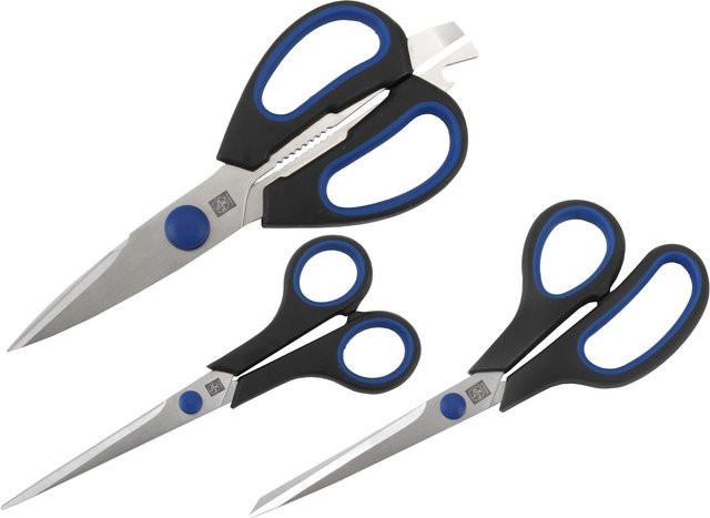 LUX-TOOLS 3-teiliges Scherenset aus Edelstahl für Linkshänder - Bild 1