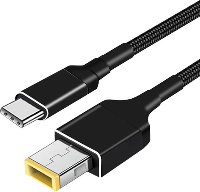 Lenovo USB-C zu USB Slim Square Tip PD Netzkabel für Laptop, 1,8 m Länge - Bild 1