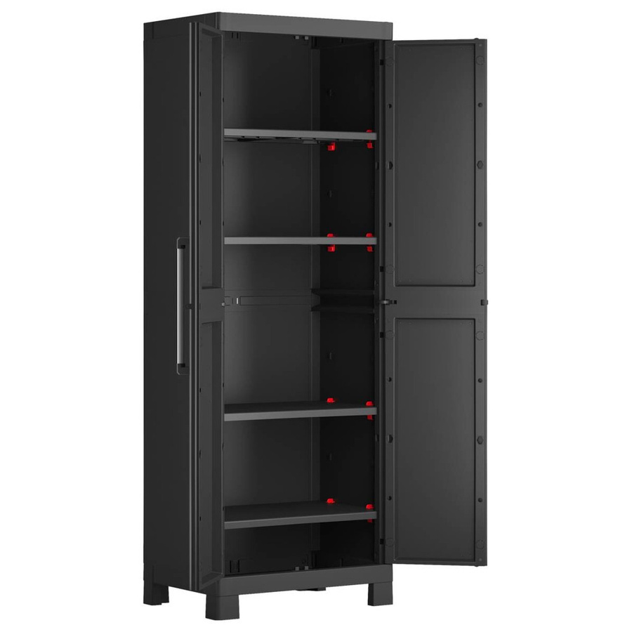 Keter Kunststoffschrank Detroit Schwarz mit Regalböden B/H/T: 65 x 182 x 45 cm - Bild 2