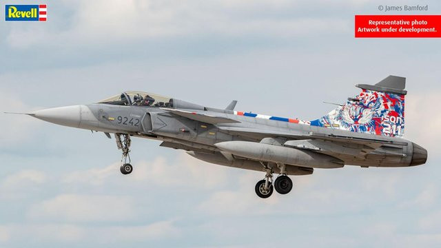 Revell Saab JAS-39C Gripen, Modellbausatz, 1:72, Kunststoff, Grau - Bild 1