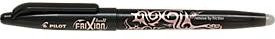 Pilot Frixion Ball Tintenroller mit Gummispitze, Strichstärke 0,6 mm, Schwarz, 12 Stück - Bild 2