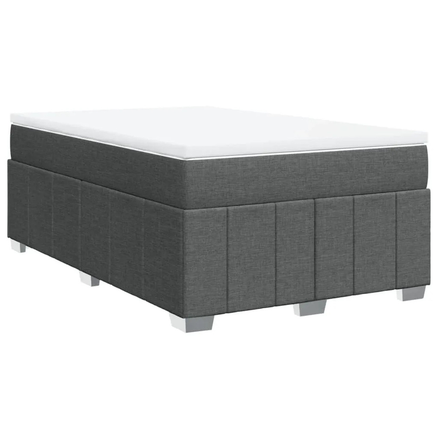 vidaXL Boxspringbett mit Matratze Hybrid-Design in Dunkelgrau, B/T/H: 120 x 200 x 46 cm - Bild 2