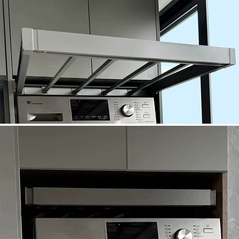 Summit Invisible Pull Out Wäscheständer aus Aluminiumlegierung mit Einziehbare Gleitschiene für Waschmaschine und Kleiderschrank - Bild 2