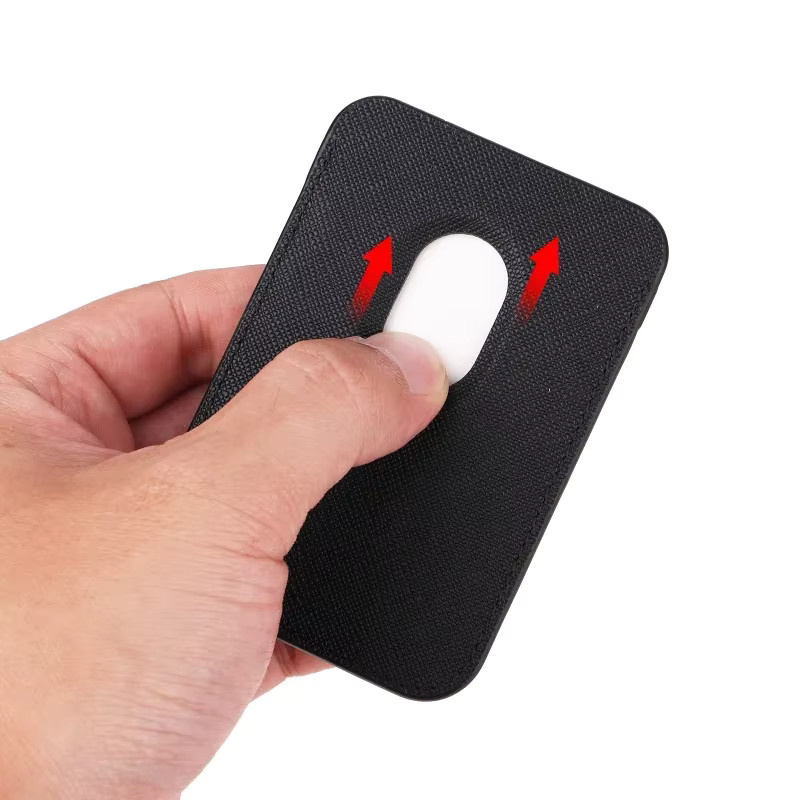 CHUBAN MagSafe Wallet Doppel-Kartenetui mit Saffiano-Leopardenmuster und Kohlefaser in Multicolour für iPhone 12 bis iPhone 18 - Bild 3