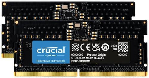Crucial RAM DDR5 Laptop-Arbeitsspeicher Kit 16 GB (2 x 8 GB) 4800 MHz Schwarz - Bild 1