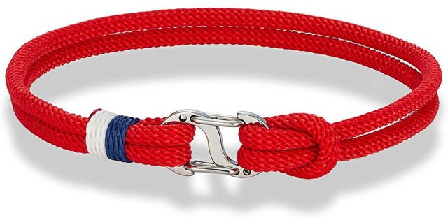 YULIN Armband, Edelstahl, Marineblau, geflochtenes Seil, 21cm, Unisex - Bild 1