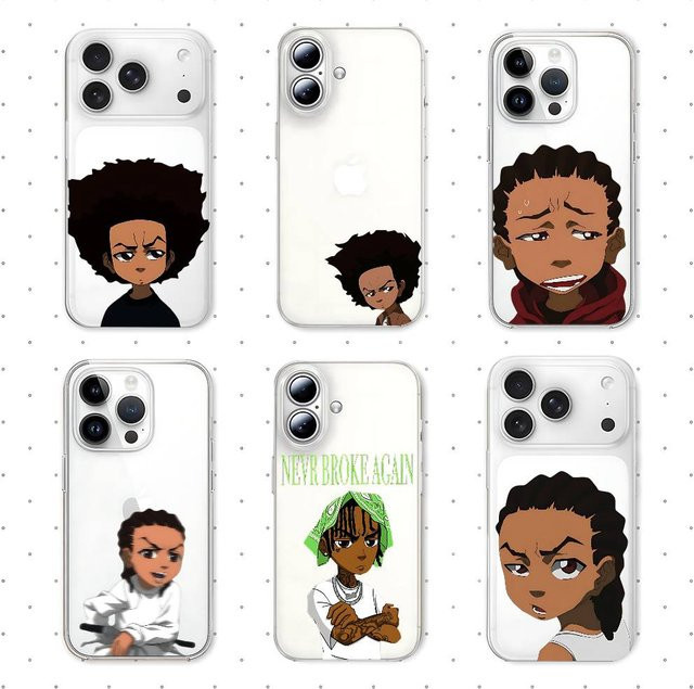 Junge Die B-Boondocks Handyhülle transparent stoßfest für iPhone 17 16 15 14 13 12 11 Pro Max Mini Plus - Bild 1