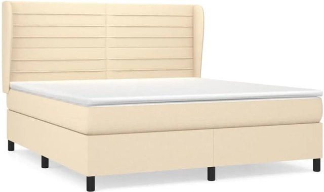 vidaXL Boxspringbett mit Matratze Hybrid-Design in Beige, B/T/H: 180 x 200 x 118 cm - Bild 1