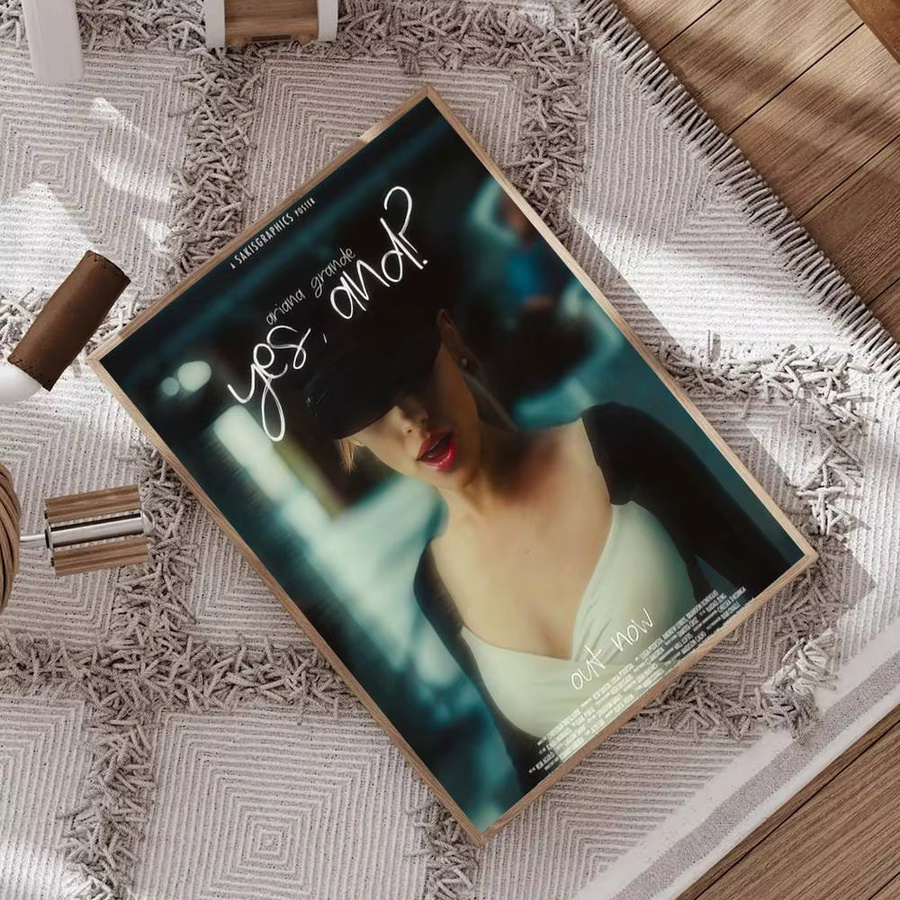 A-Ariana Hot Singer Grande Film-Poster als Retro-Aufkleber aus Kraftpapier für deine Wanddekoration in Mehrfarben - Bild 4