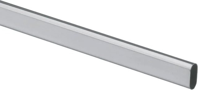Hettich Schrankrohr oval aus verzinktem Stahl in Silber-Grau, Länge: 900 mm - Bild 1