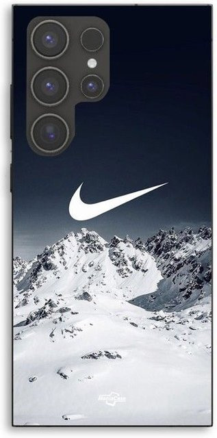 Maniacase Handyhülle für Samsung Galaxy S23 Ultra mit Nike Logo Berg Fliege Design in Schwarz - Bild 1