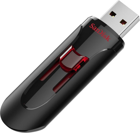 SanDisk Cruzer Glide USB-A 3.0 Flash Drive, 32 GB, Schwarz