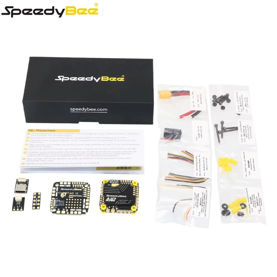 Speedybee F405 AIO V2 Flight Controller Stack mit 35A/40A ESC, 3-6S, 5V/9V 1,5A BEC, Betaflight, Schwarz - Bild 2