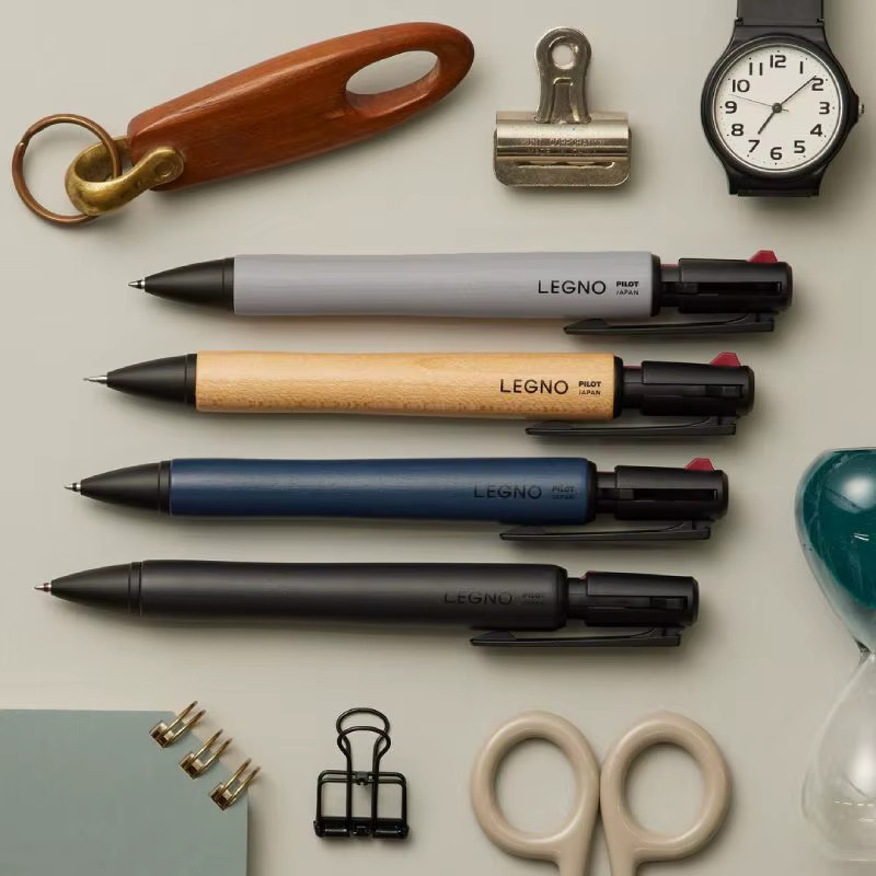 Pilot LEGNO 2+1 Multifunktionsstift mit Kugelschreiber und Druckbleistift in Schwarz und Rot - Bild 2