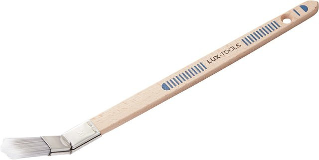 LUX-TOOLS Plattpinsel Gebogen mit Synthetikborsten und Holzgriff, Breite: 20 mm - Bild 1