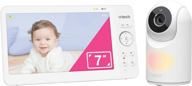 Vtech Babyphone mit Kamera VM7467 in Weiß mit Nachtsicht, Temperaturanzeige und 300 m Reichweite - Bild 1