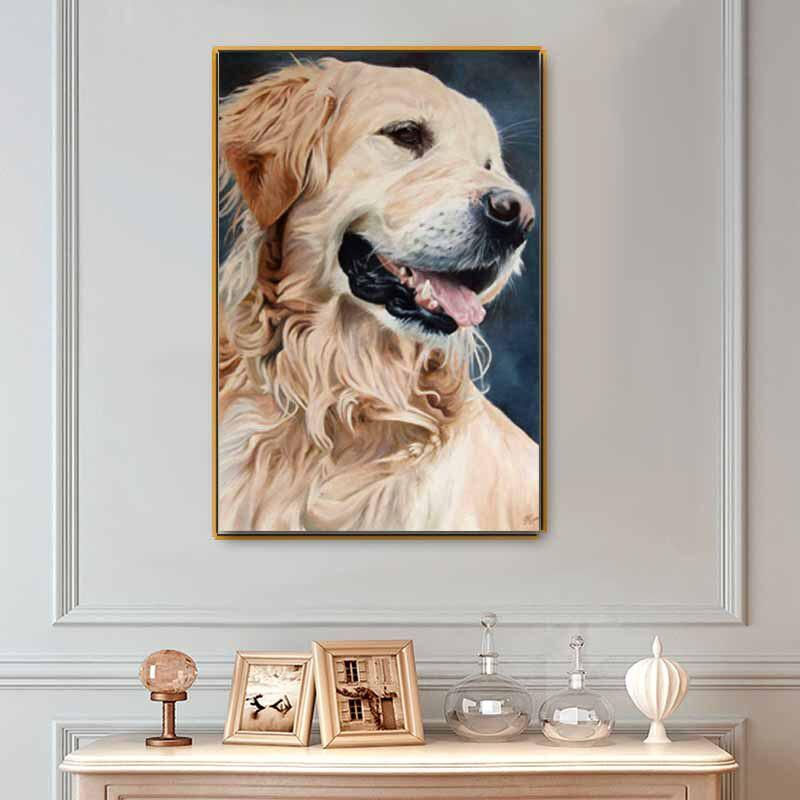 FIYO Diamond Painting Set mit Tierprint in Beige, Wandmontierte Dekoration für moderne Räume, B/H: 30 x 20 cm - Bild 3