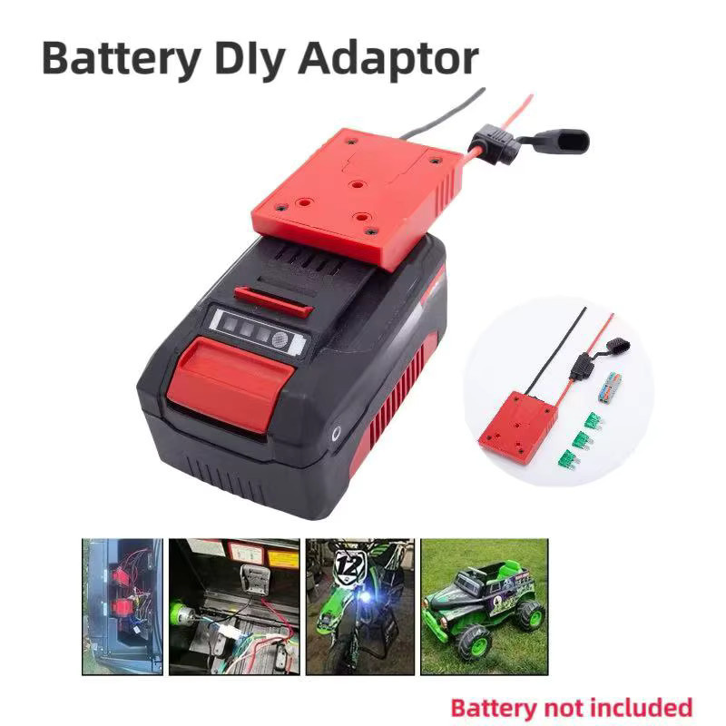 DIY Konverter Batterien Adapter für Ozito 18V mit Dock Power 2 Verkabelungen Ausgang und 14AWG Platte in Rot - Bild 2