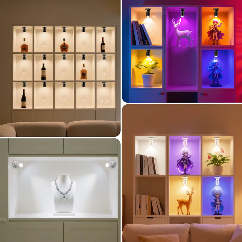 Rybakov LED-Spotlicht aus Aluminium mit RGB-Funktion und USB-Anschluss für Möbel und Vitrinen - Bild 5