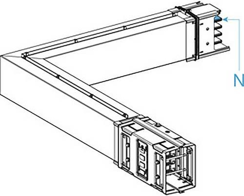 Schneider Electric KSC800DLC4A KSC Winkelelement 800A hochkant mit Wahllänge Winkelprofil - Bild 1