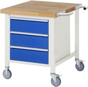 Rau Fahrbare Werkbank 8157 in Grau und Mehrfarbig mit 3 Schubladen, B/T/H: 75 x 90 x 88 cm - Bild 1