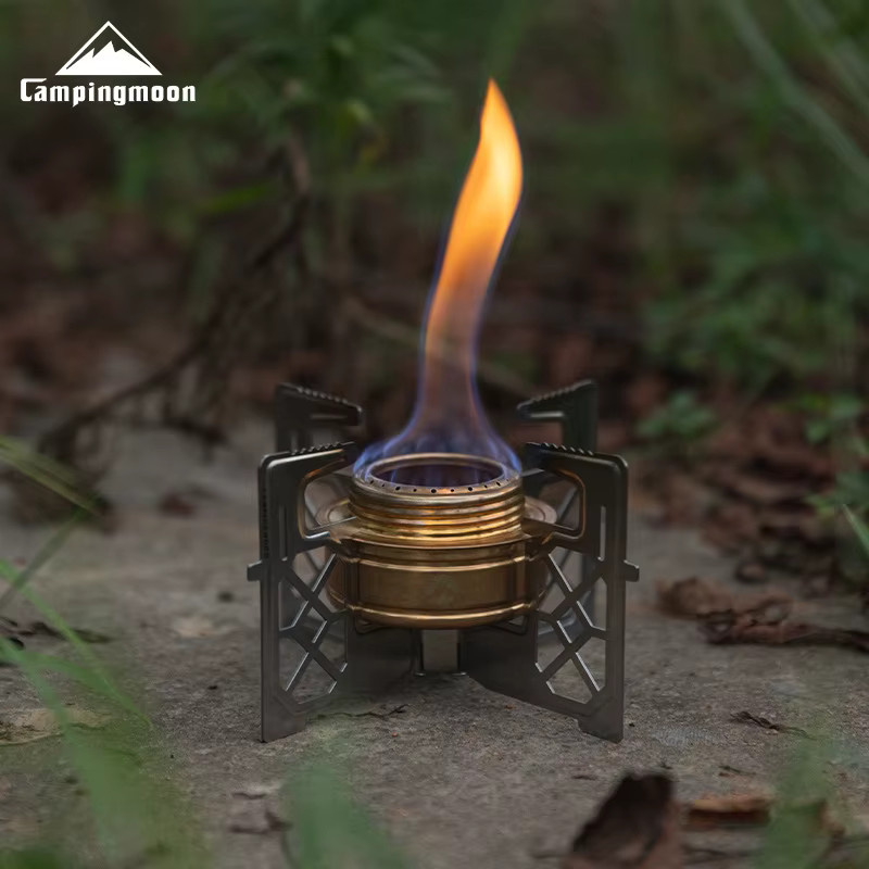 CAMPINGMOON AS-1-ST Alkoholkocherständer aus Messing in Gold für Outdoor und Picknick - Bild 2