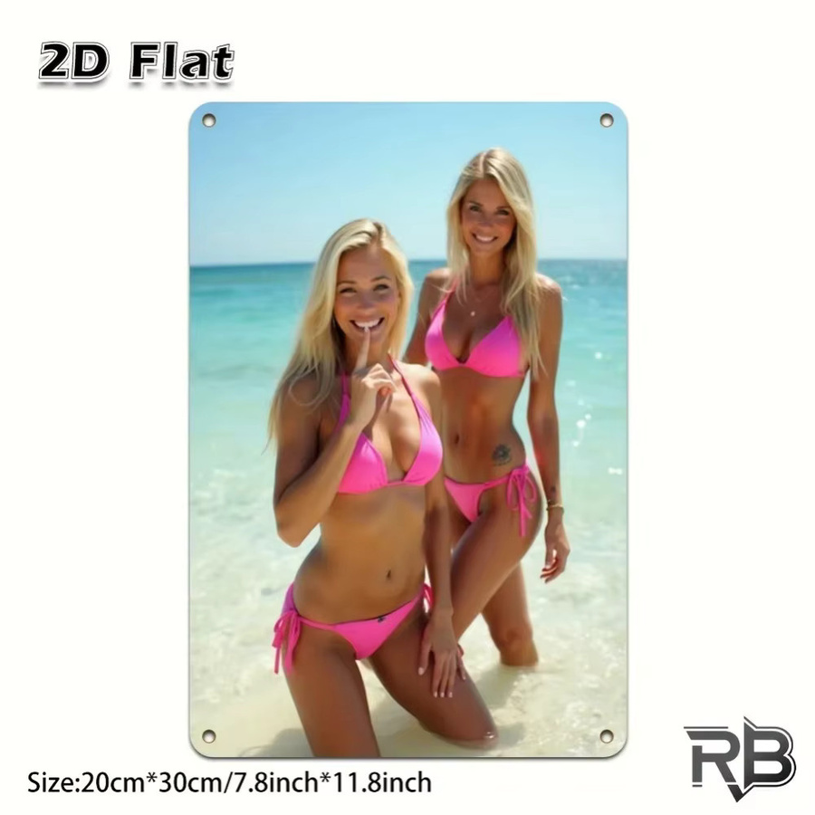 CIFBUY Moderne Leinwandkunst Bikini-Mädchen Wandbild in Mehrfarbig - Bild 2
