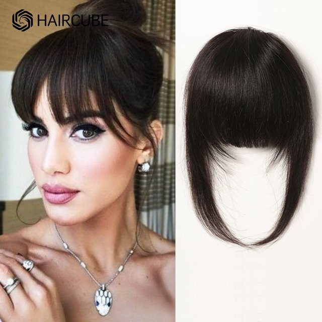 HAIRCUBE Clip-in-Pony, 100 % Echthaar, schwarzbraun, Damen - Bild 1