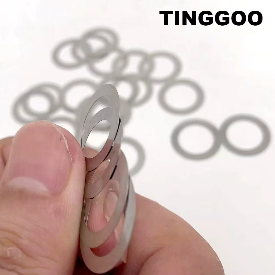 TINGGOO Ultradünne Unterlegscheiben aus 304 Edelstahl in verschiedenen Größen von M2 bis M40 und Stärken von 0,1 mm bis 1 mm - Bild 2