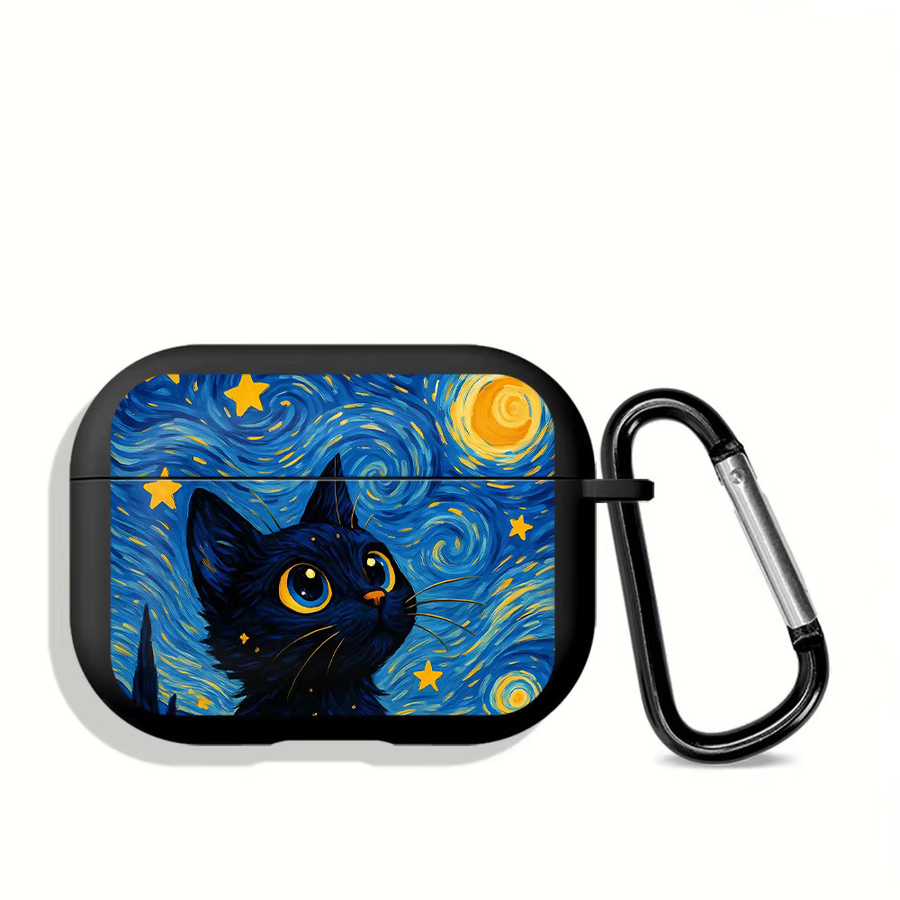 Cartoon Cat Schutzhülle für Apple AirPods Pro 1 2 3 und AirPods 4 in Multicolour - Bild 5