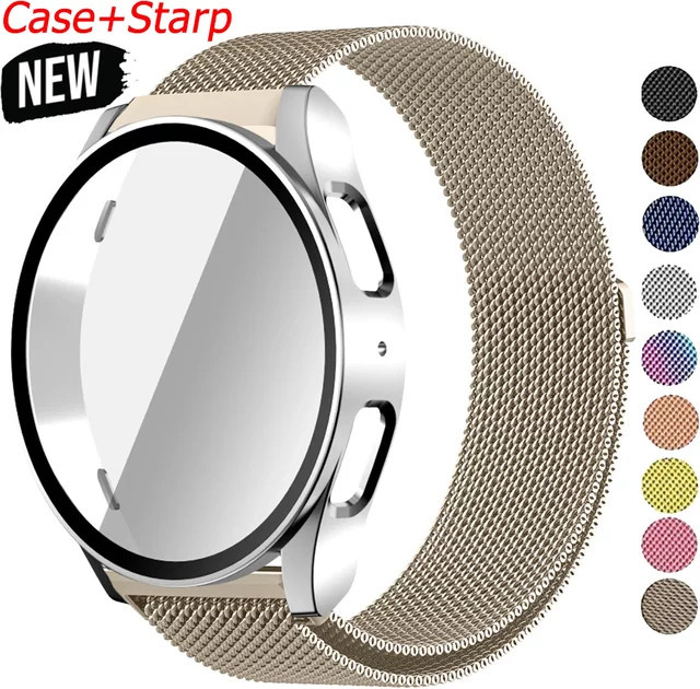 OAKCHARM Uhrenarmband Milanaise, Edelstahl, Silber, Unisex, Samsung Galaxy Watch 7/6/5/4 - Bild 1