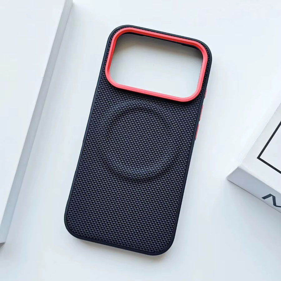 Luxus Woven Matte Anti-Slip Schutzhülle für Xiaomi Poco F8 Ultra Pro und Redmi K90 ProMax in Schwarz mit magnetischer Ladefunktion und Drop-Proof Schutz - Bild 3