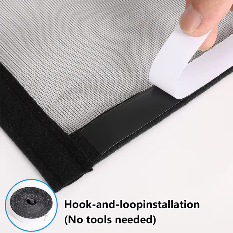 TranquilTouch Insektenschutz-Fenstergitter mit Reißverschluss in Schwarz, atmungsaktives Fenstergitter als Anti-Mücken-Gitter - Bild 5