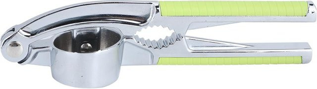 CosyHome Manuelle Knoblauchpresse und Zerkleinerer in Weiß und Silber mit ergonomischem Griff aus Edelstahl und Zinklegierung - Bild 1