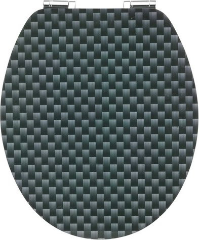 Cornat WC-Sitz aus MDF in Schwarz, oval mit Softclose-Funktion - Bild 1
