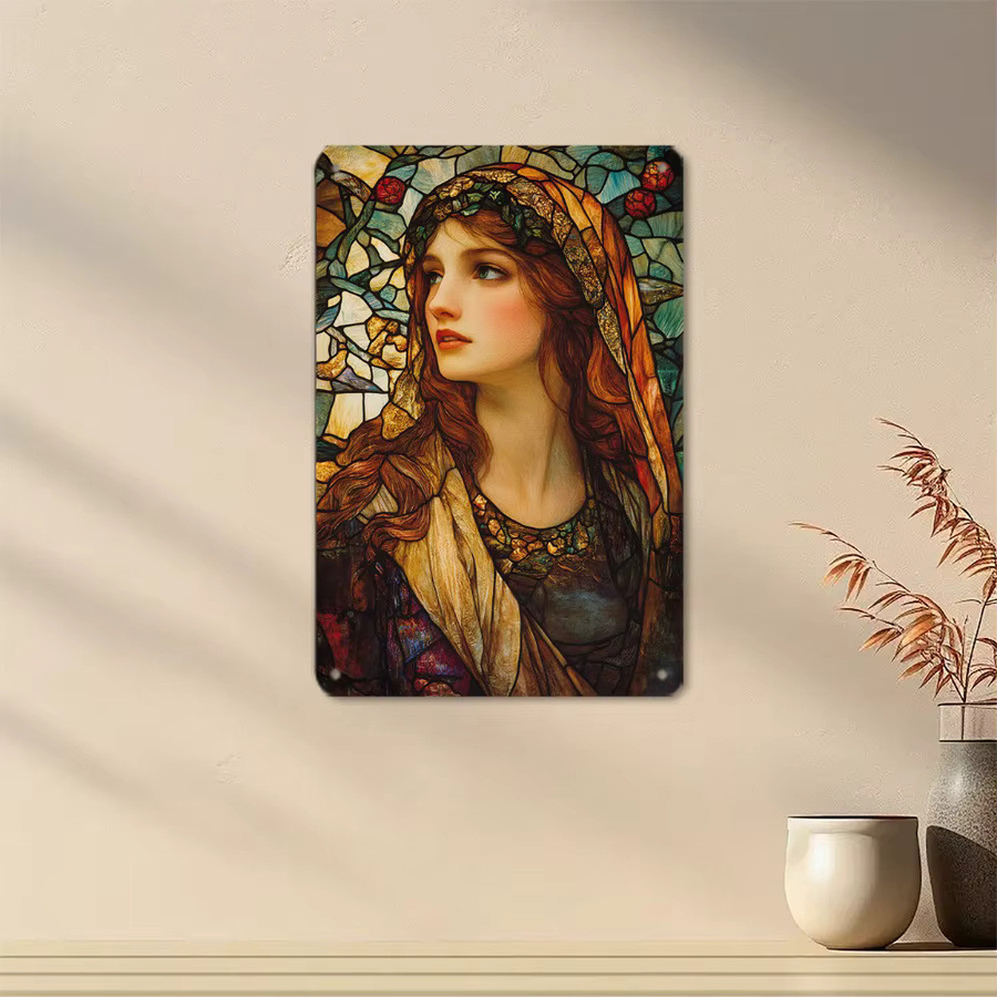 HELLOYOUNG Metall-Wandkunst Art-Deco Skulptur Weibliche Figur aus Eisen, B/H: 20,3 x 30,5 cm - Bild 2
