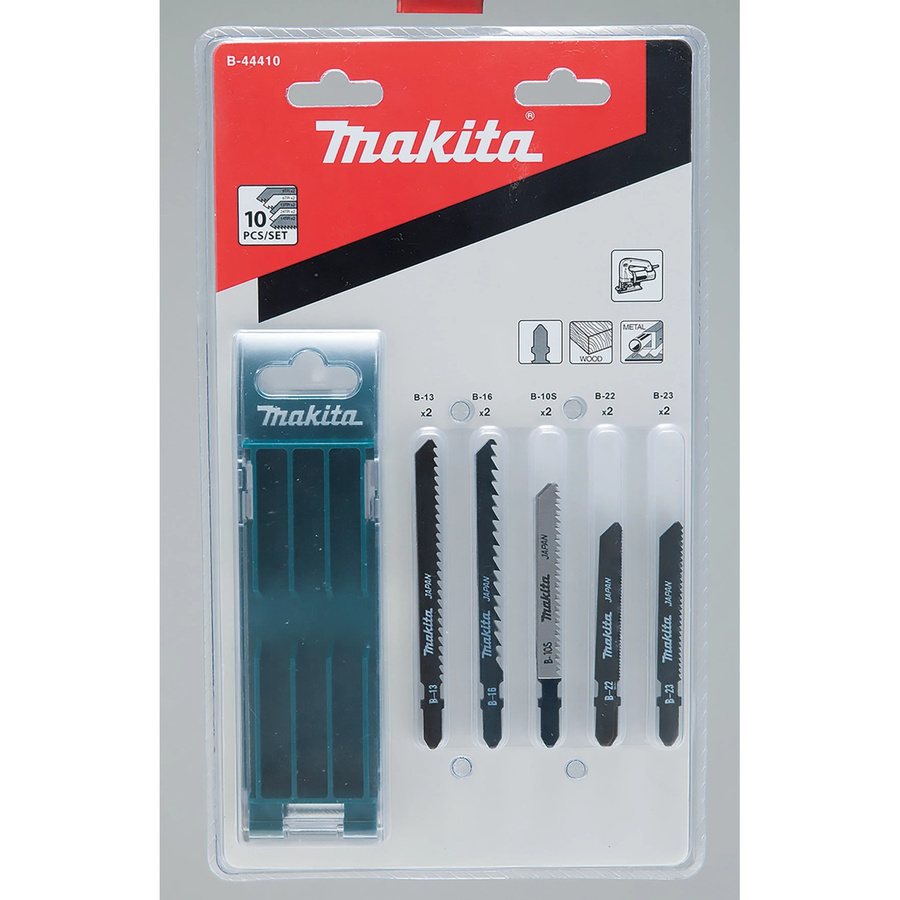 Makita Stichsägeblatt-Sortiment A B-44410, 10-teiliges Set für Holz, Kunststoff und Metall, Silber - Bild 3