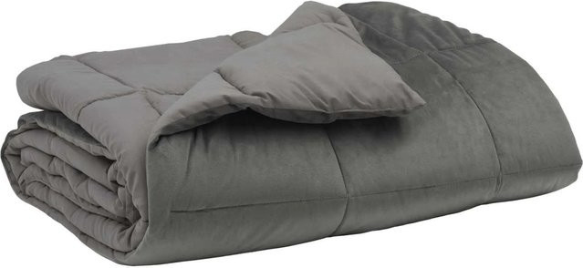 vidaXL Sommerdecke aus Mikrofaser in Hellgrau, B/T: 155 x 220 cm - Bild 1