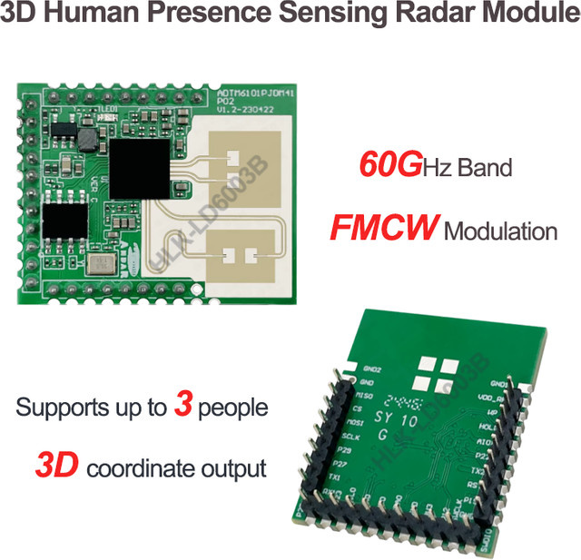 Hi-Link LD6003B LD6003D Multi-Ziel-Personenerkennungsradarmodul 60GHz mit UART für Smart Home - Bild 1