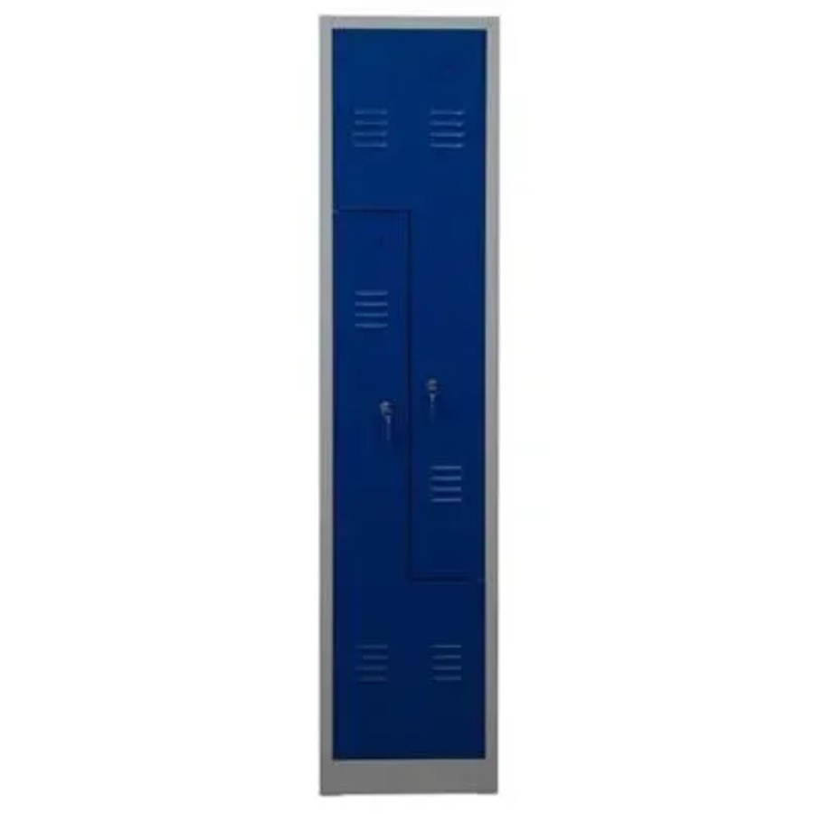 PROREGAL Garderobenspind Camel mit 2 Fächern und Z-Design in Grau-Blau, H x B x T: 180 x 41 x 50 cm - Bild 2