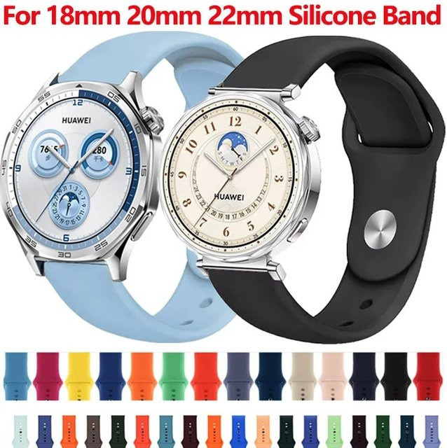 Uhrenarmband Silikon, Schwarz, Unisex - Bild 1