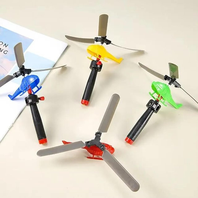 Fashnics Bambus Libellen Griff Zieh Hubschrauber, Outdoor Sportspielzeug - Bild 1